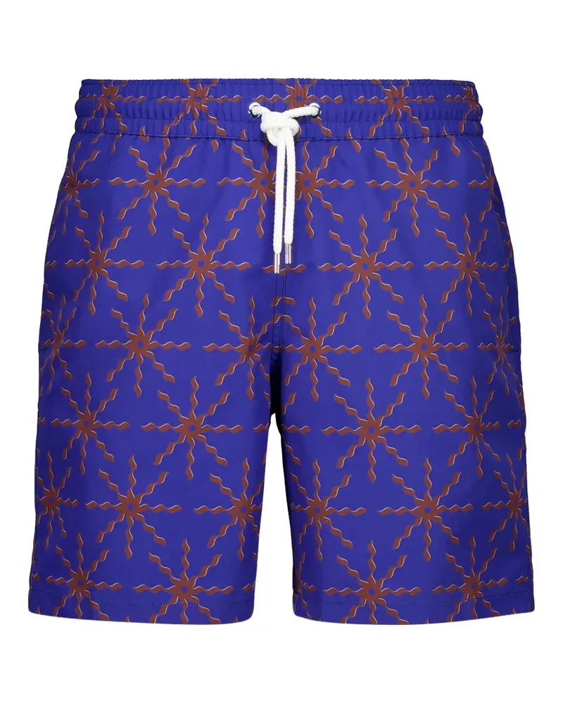 Frescobol Carioca Santos Board O Sol swim shorts - Blau Blau