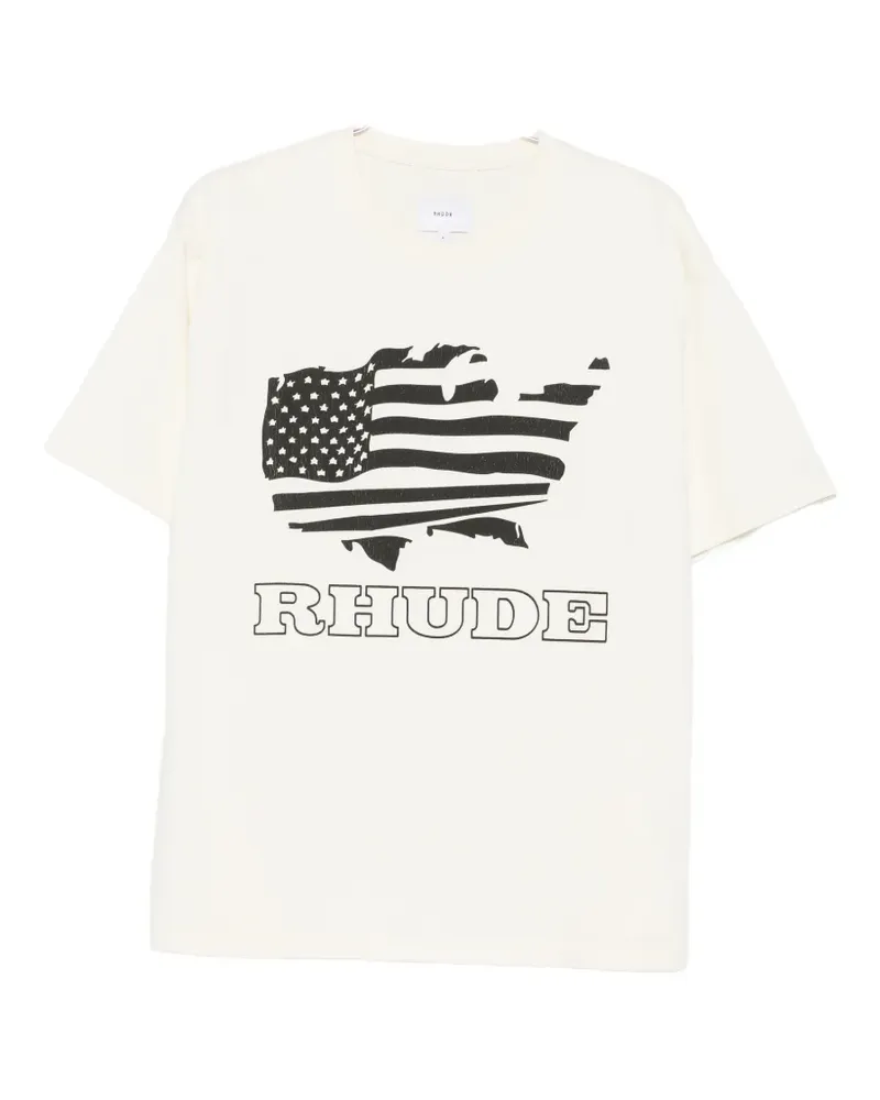 RHUDE graphic-print T-shirt - Nude Nude