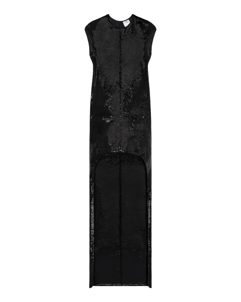 Courrèges Asymmetrisches Kleid - Schwarz Schwarz