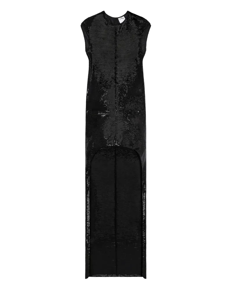 Courrèges sequin-embellished asymmetric dress - Schwarz Schwarz