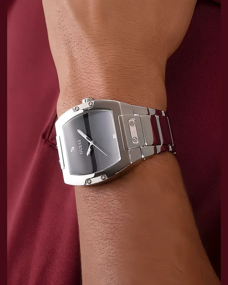 Guess Edelstahl 45mm - Schwarz Schwarz