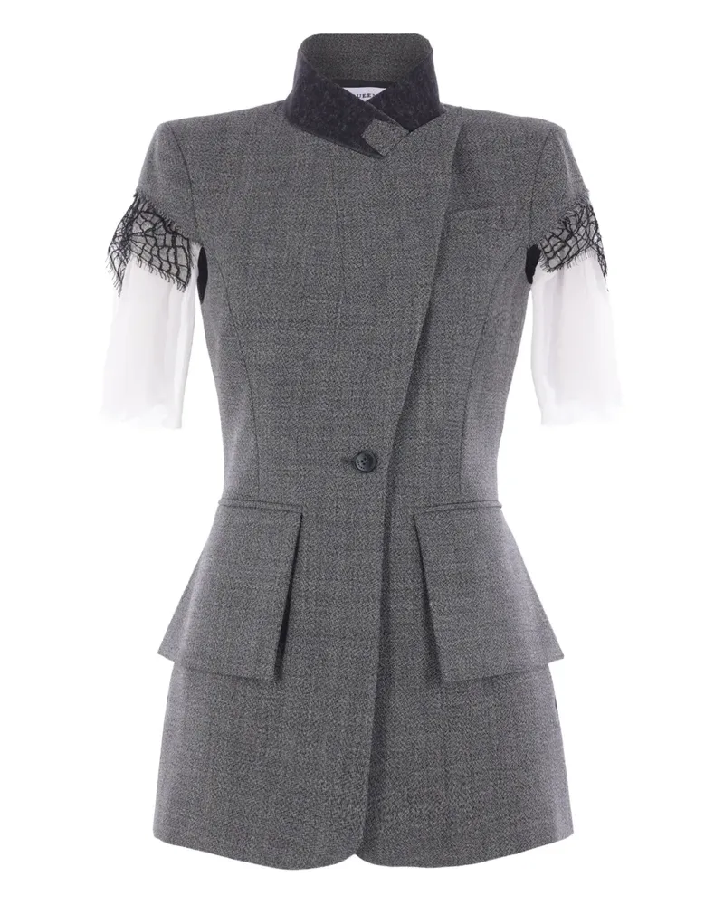 Alexander McQueen Blazer mit kurzen Ärmeln - Grau Grau
