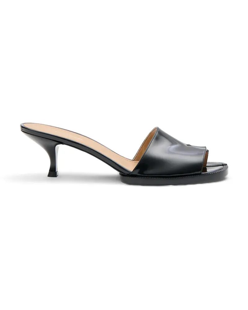 Maison Margiela Tabi Mules aus gebürstetem Leder - Schwarz Schwarz