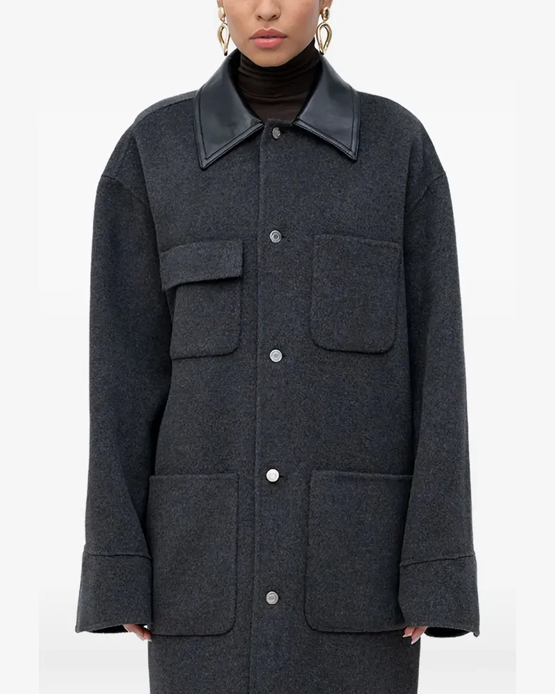 Nanushka Wylder buttoned coat - Grau Grau