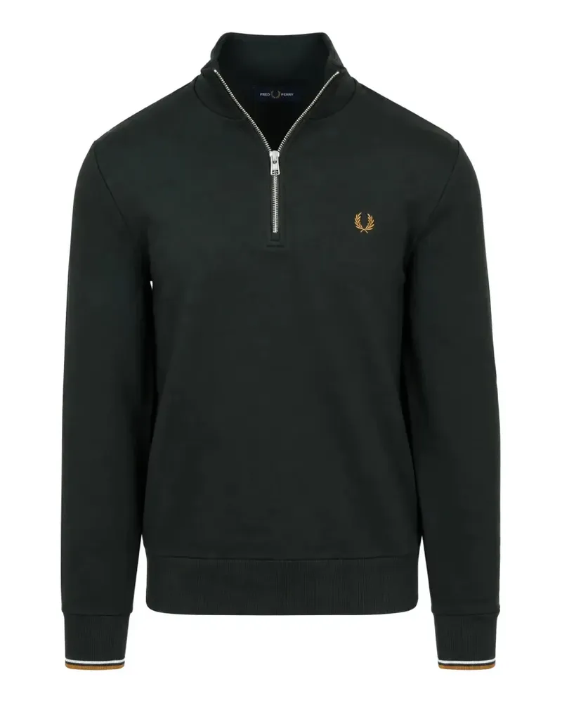 Fred Perry Sweatshirt mit Reißverschluss - Grün Grün