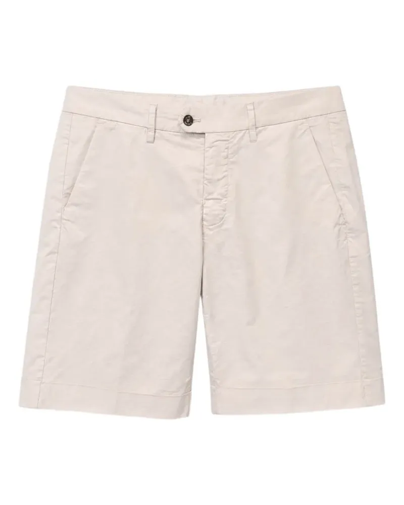 Mason's logo-embroidered flap-pocket shorts - Nude Nude