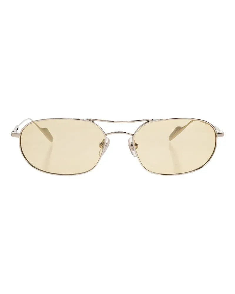 Yohji Yamamoto oval-frame sunglasses - Silber Silber