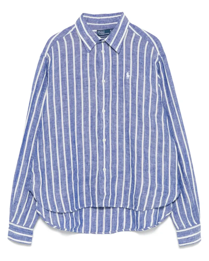 Ralph Lauren Gestreiftes Hemd aus Leinen - Blau Blau