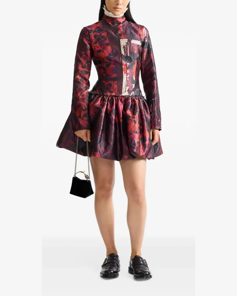 Erdem floral-print dropped-waist dress - Rot Rot