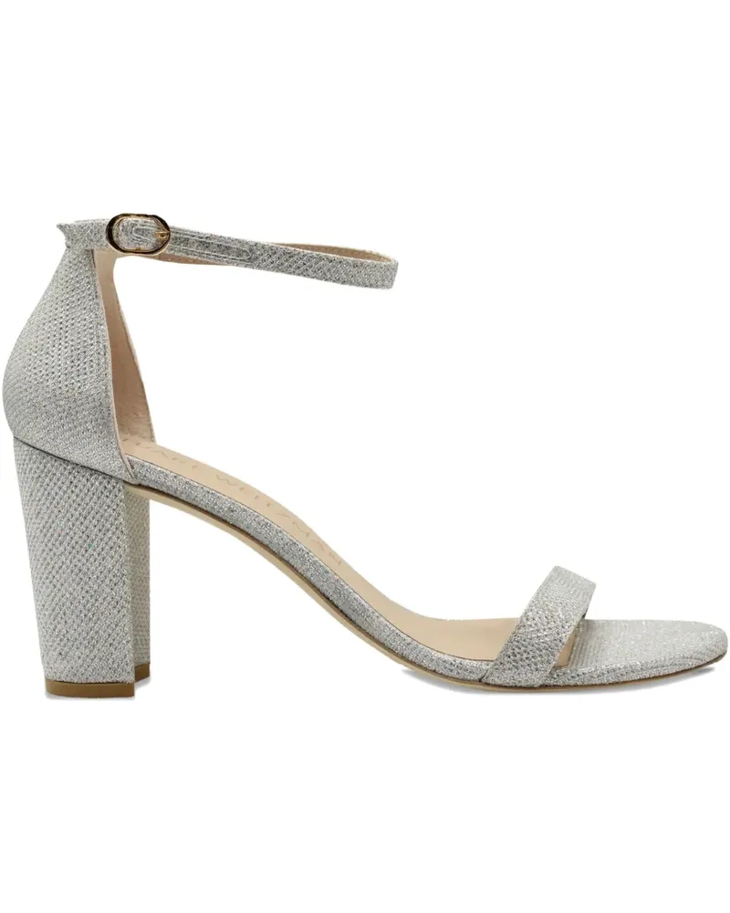 Stuart Weitzman Nearly Nude glitter sandals - Silber Silber