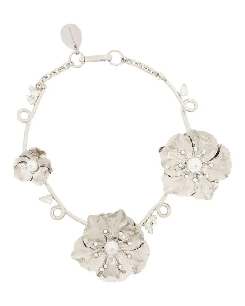Simone Rocha poppy-design necklace - Silber Silber