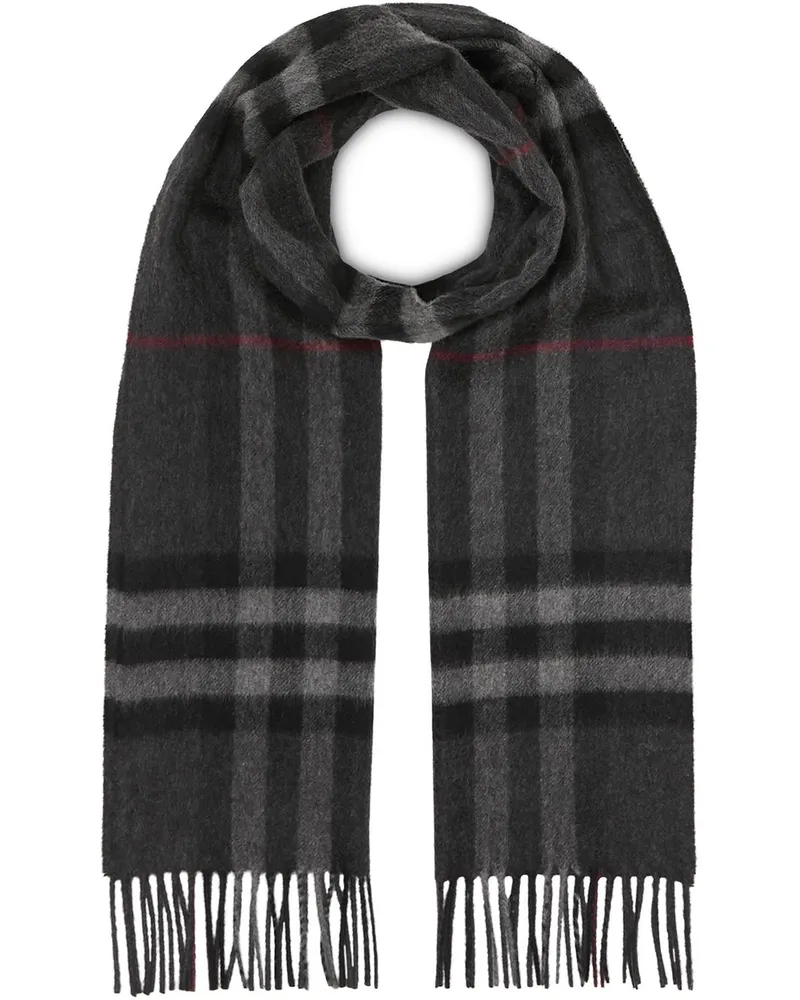 Burberry Karierter Kaschmirschal - Grau Grau
