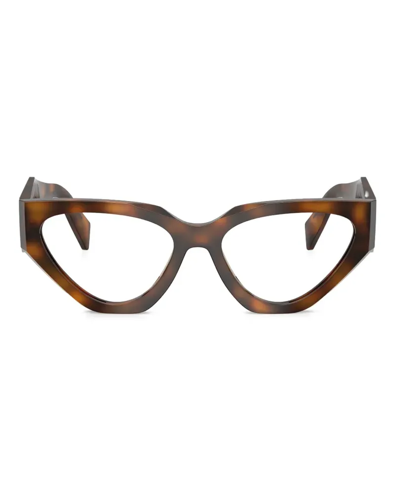 Prada geometric-frame glasses - Braun Braun