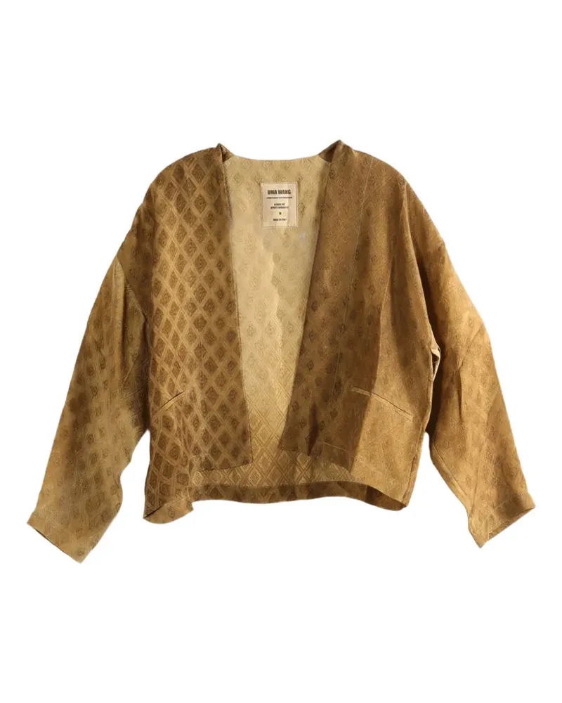 Uma Wang Klarke Jacke mit Rauten-Print - Braun Braun