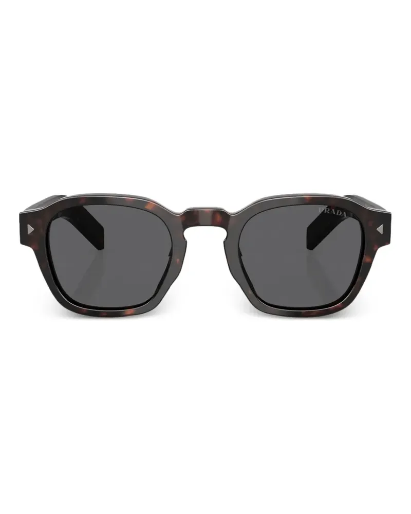 Prada Sonnenbrille mit eckigem Gestell - Braun Braun