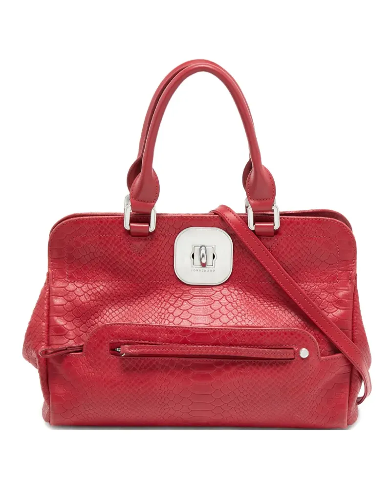 Longchamp embossed leather tote bag - Rot Rot