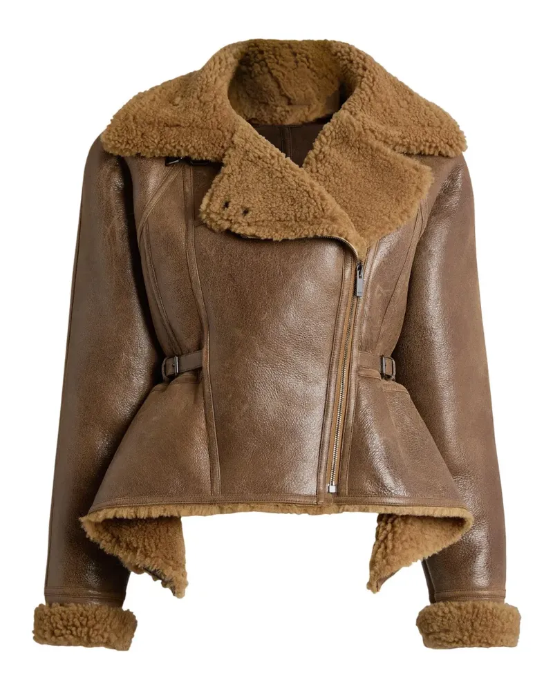 Balmain Jacke aus Shearling - Braun Braun