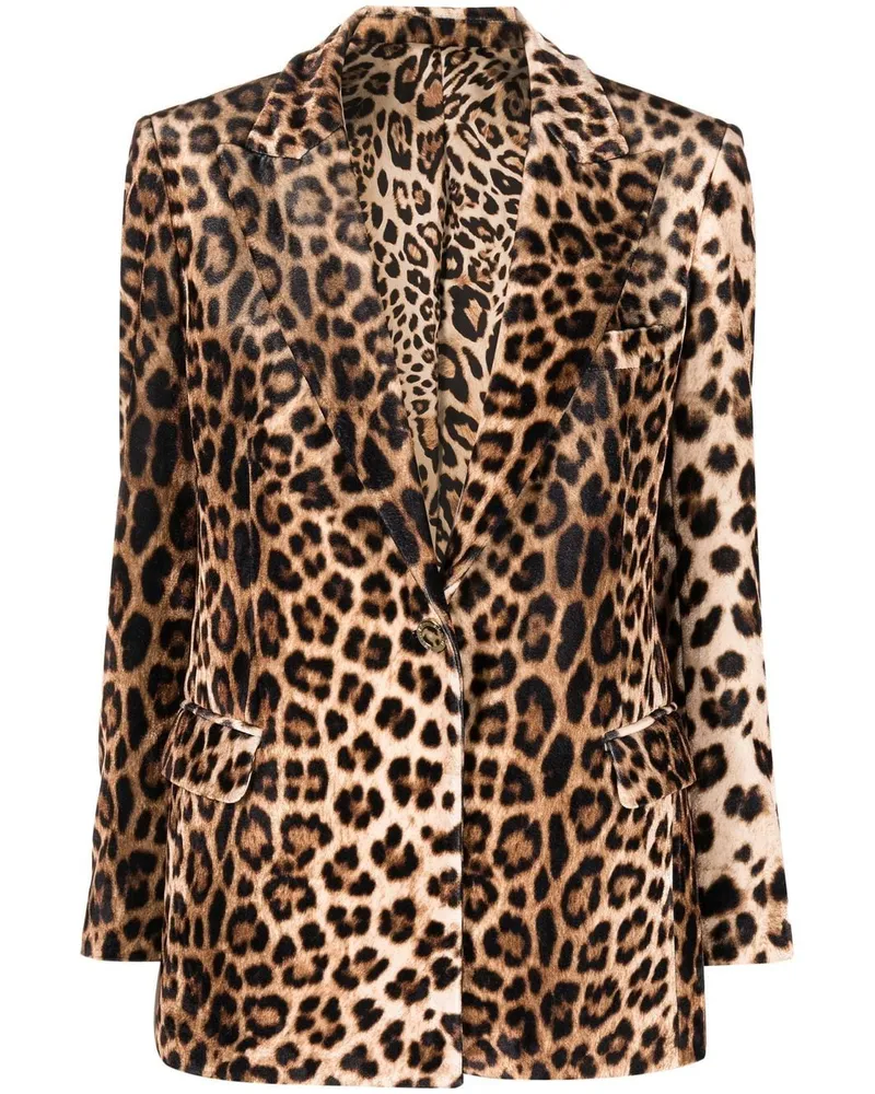 Philipp Plein Blazer mit Leoparden-Print Braun