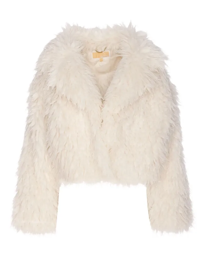 Michael Kors Mantel aus Faux Fur - Weiß Weiß