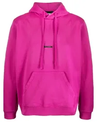 Les Hommes Hoodie mit Logo-Schild Rosa