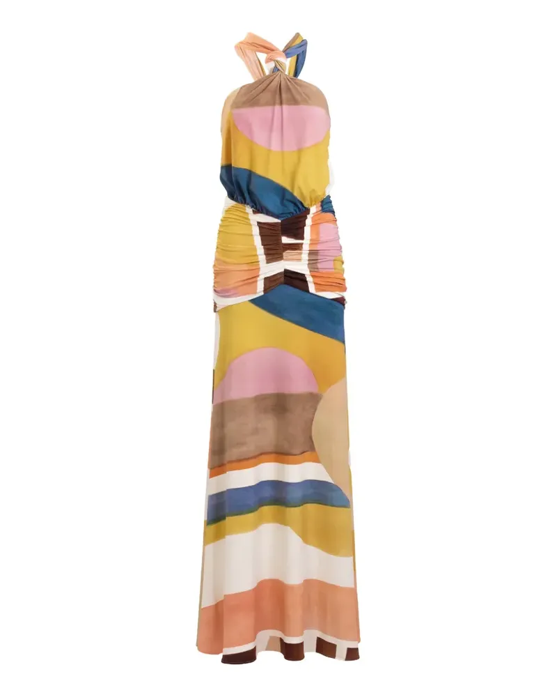 Silvia Tcherassi Jedda abstract-print maxi dress - Gelb Gelb