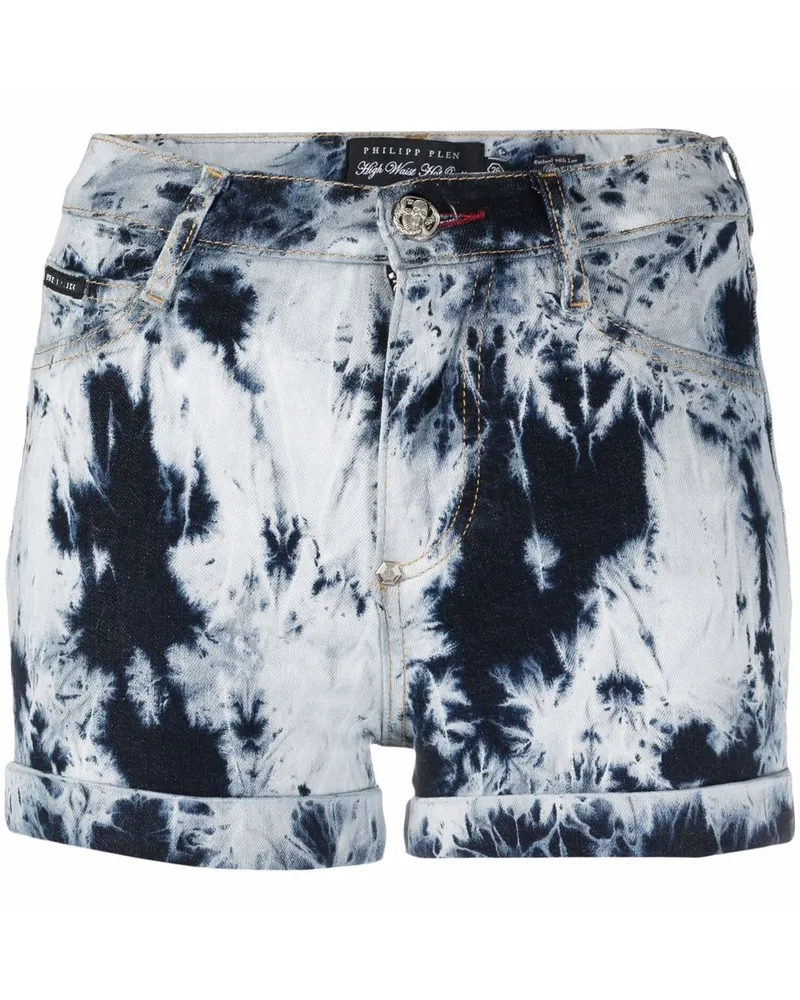 Philipp Plein Jeansshorts mit Bleached-Effekt - Blau Blau