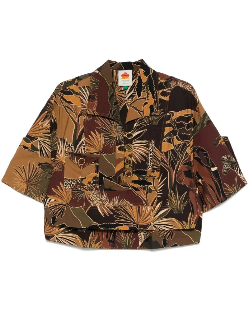 FARM Rio Savana Dream Bluse - Braun Braun