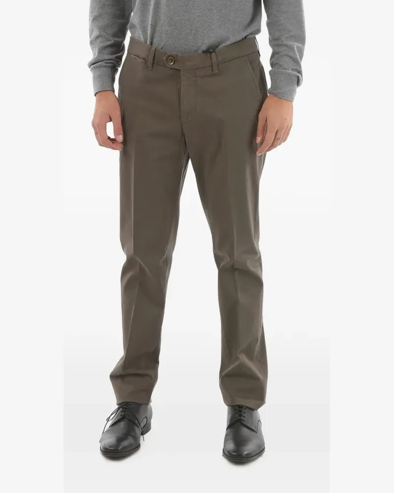 Corneliani Malga stretch-cotton trousers - Braun Braun