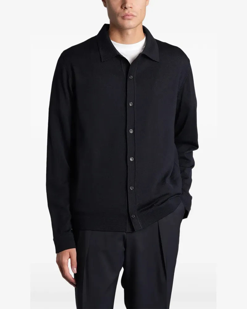 Roberto Collina long-sleeve button-up wool shirt - Blau Blau