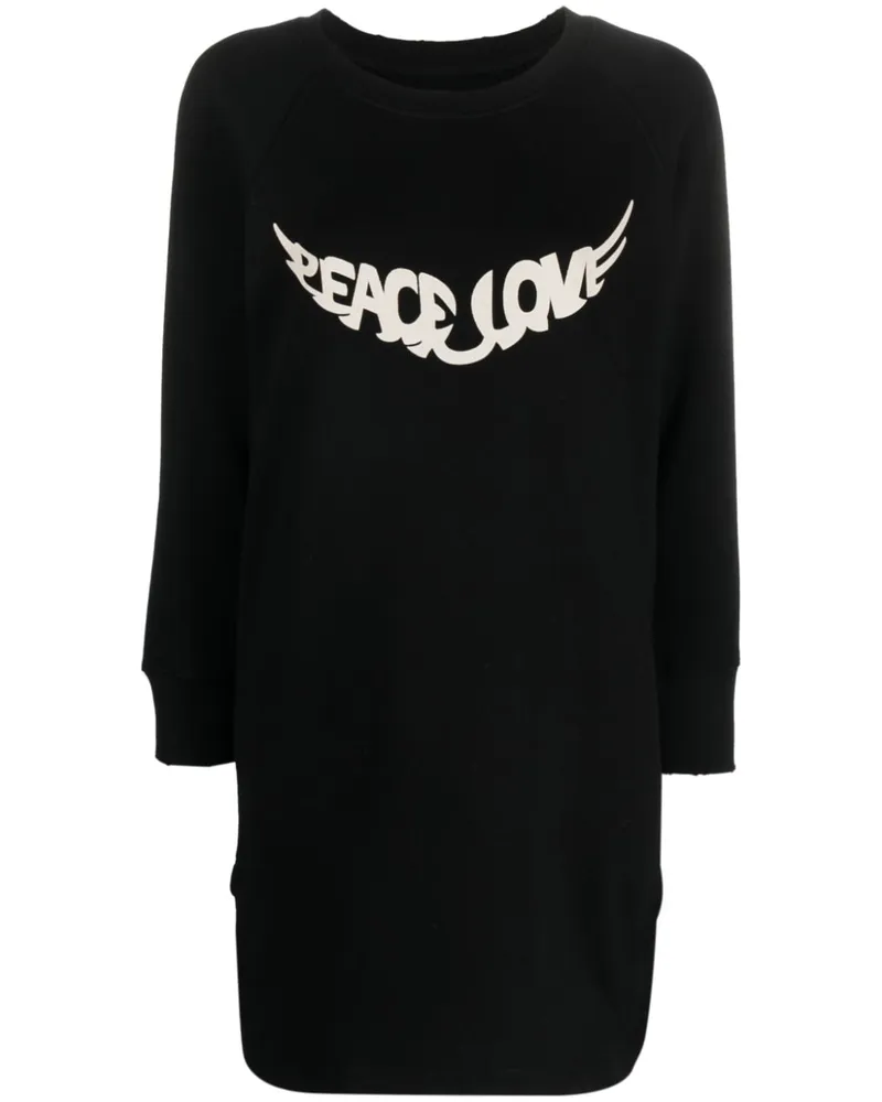 Zadig & Voltaire Diaz Peace & Love Kleid Schwarz