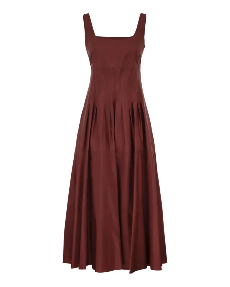 Max Mara square-neck midi dress - Rot Rot