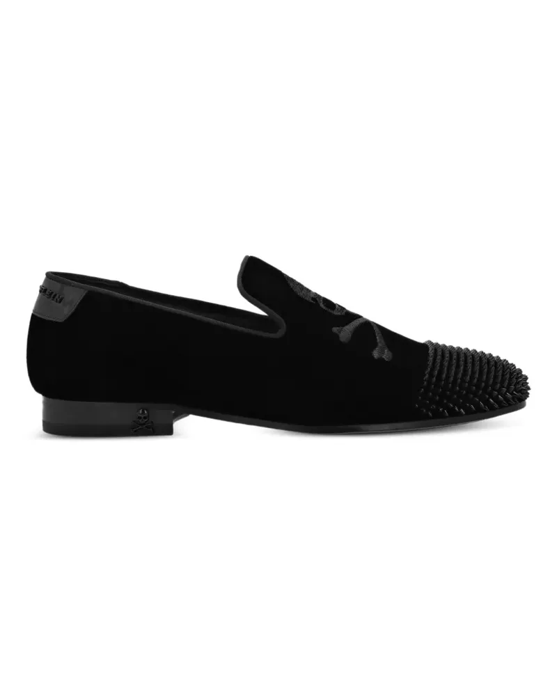 Philipp Plein Loafer mit Totenkopf-Motiv - Schwarz Schwarz