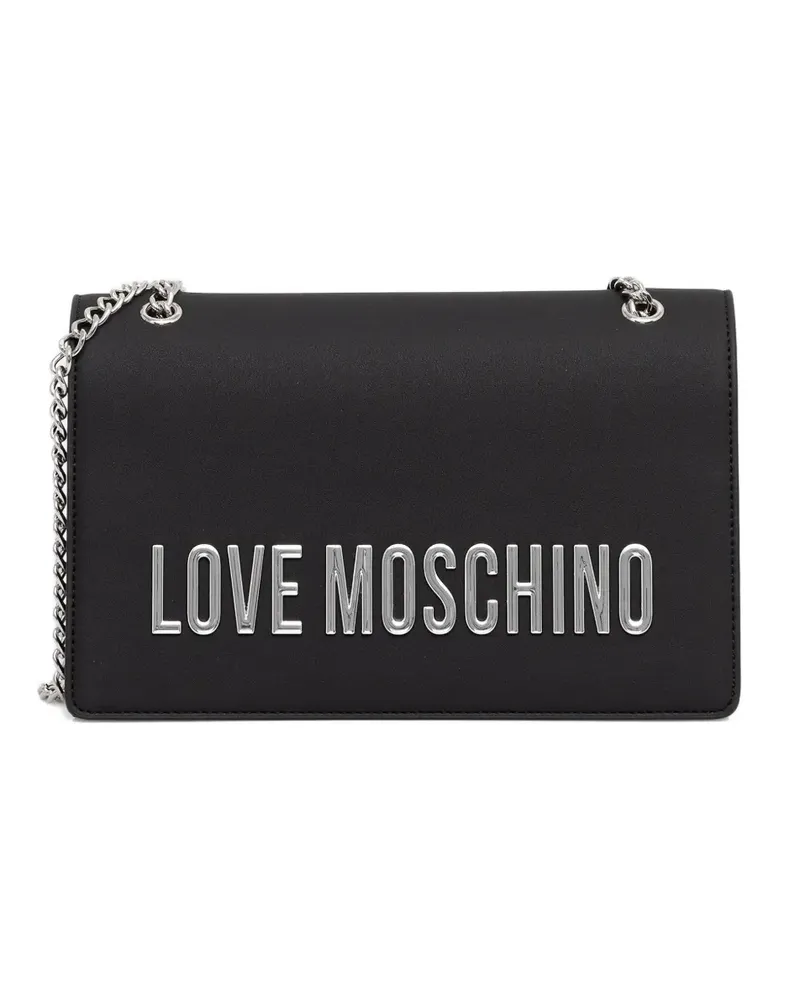 Moschino chain-strap logo cross body bag - Schwarz Schwarz