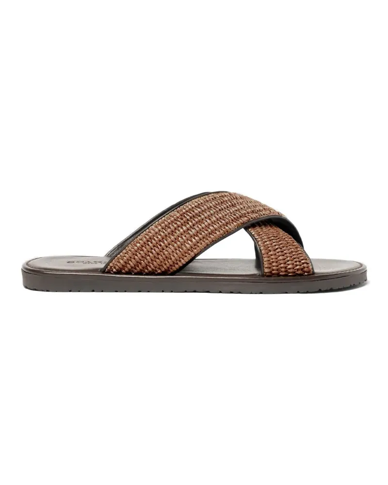 Scarosso Ettore raffia sandals - Braun Braun