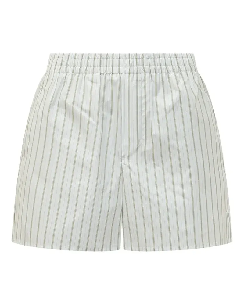 AMI Paris elasticated striped shorts - Weiß Weiß