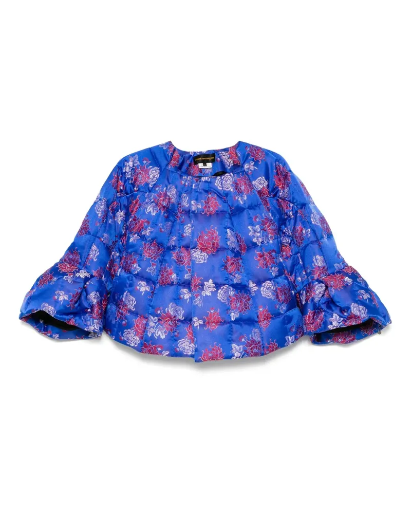 Comme des Garçons Jacquard-Jacke mit Blumenmuster - Blau Blau