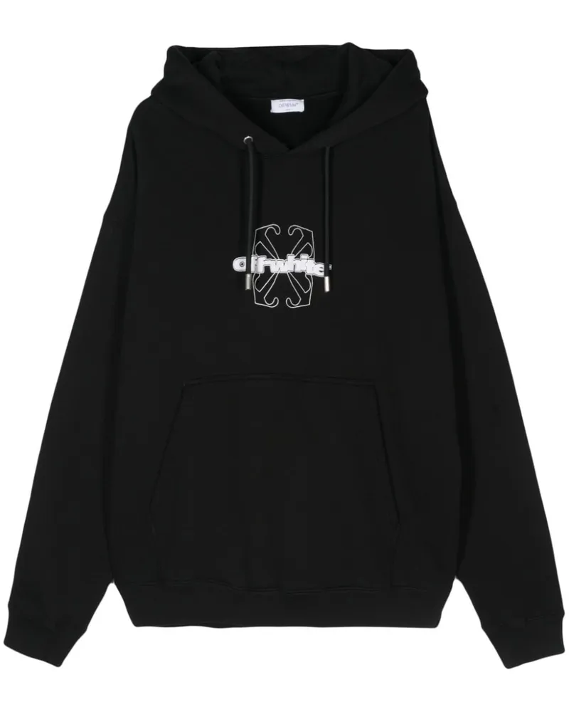 OFF-WHITE Skate-Hoodie mit Flock-Pfeil - Schwarz Schwarz