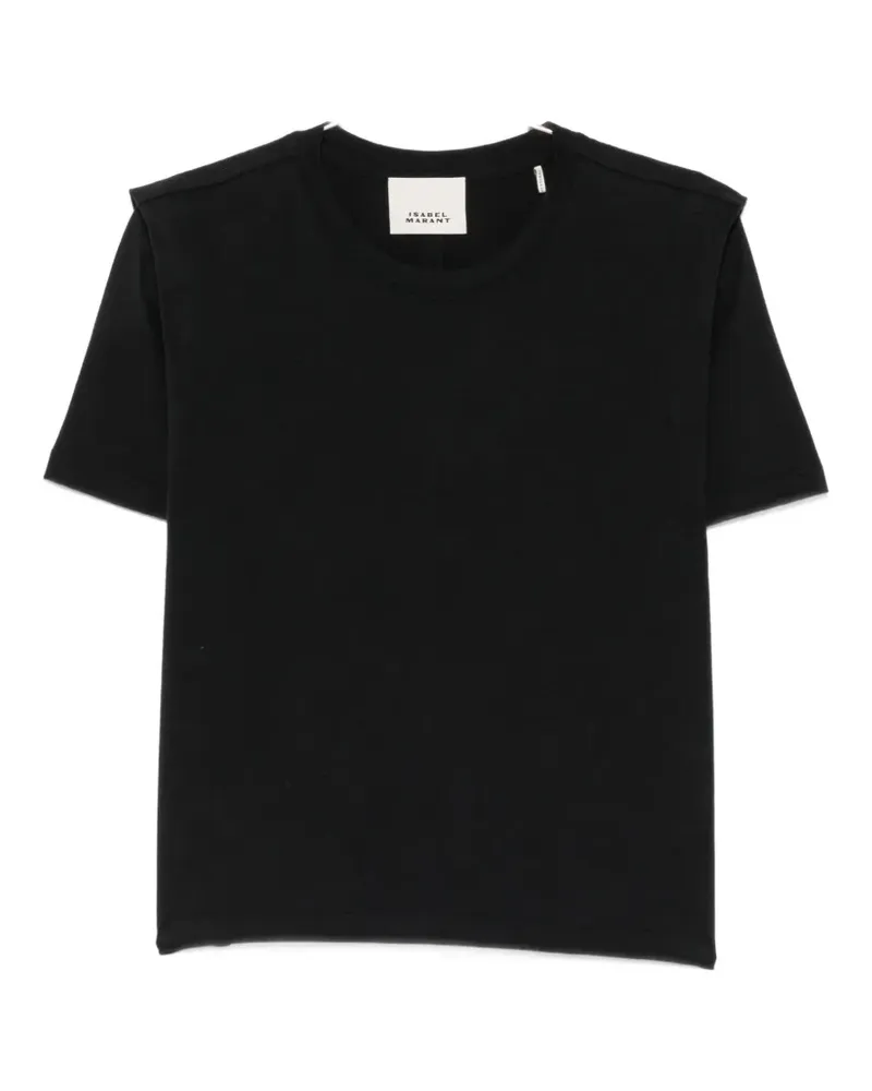 Isabel Marant Zelitos padded-shoulder T-shirt - Schwarz Schwarz