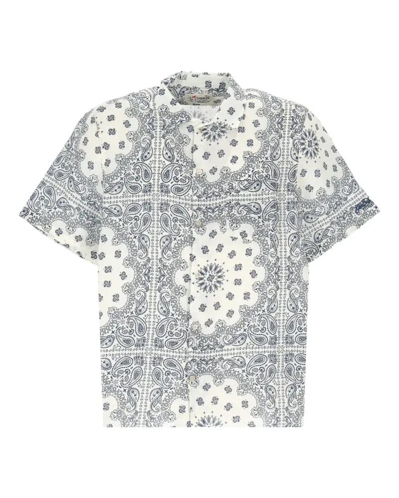 MC2 Saint Barth bandana-print linen shirt - Weiß Weiß