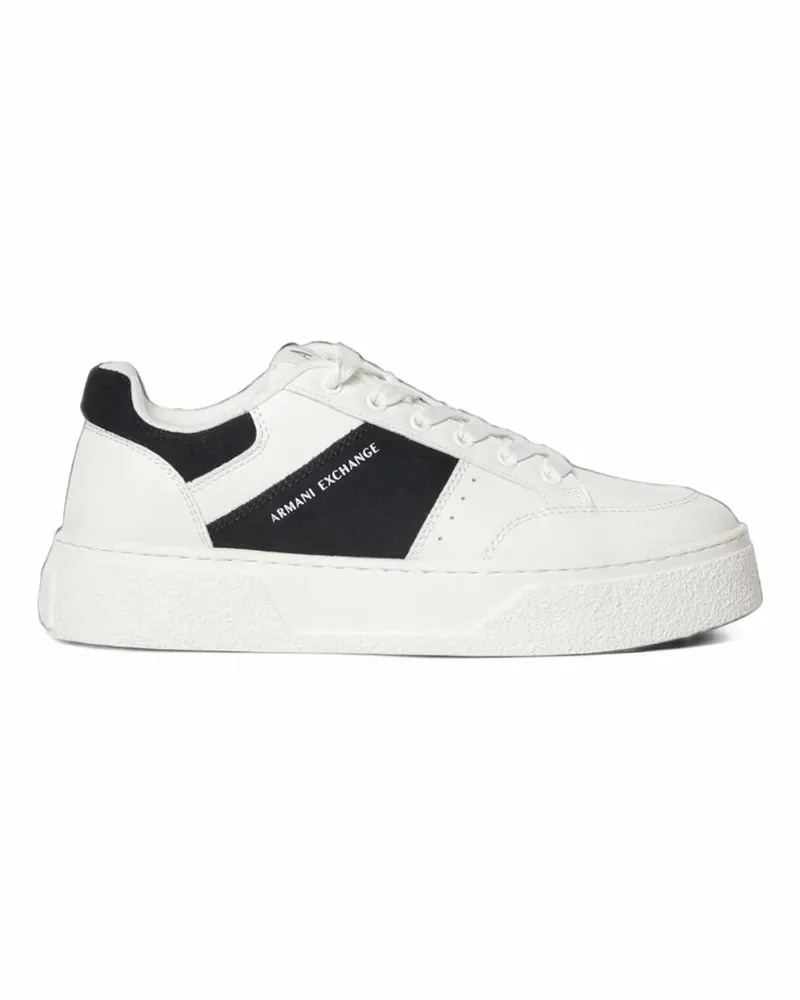 Armani Exchange panelled platform sneakers - Weiß Weiß