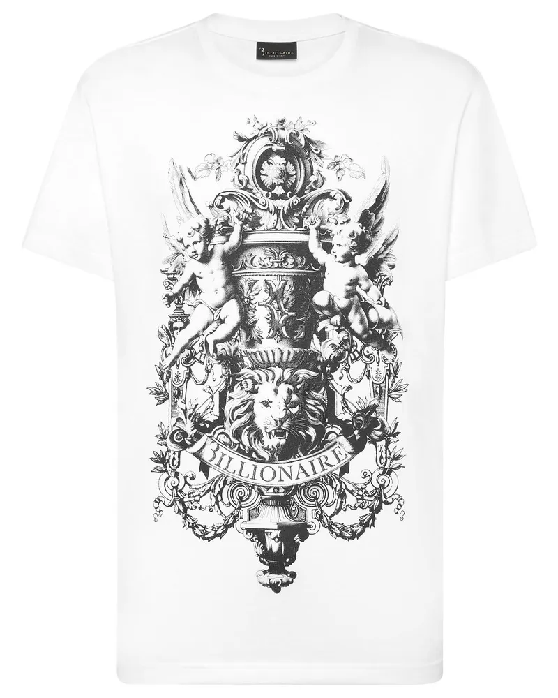 Billionaire T-Shirt mit Logo-Print - Weiß Weiß