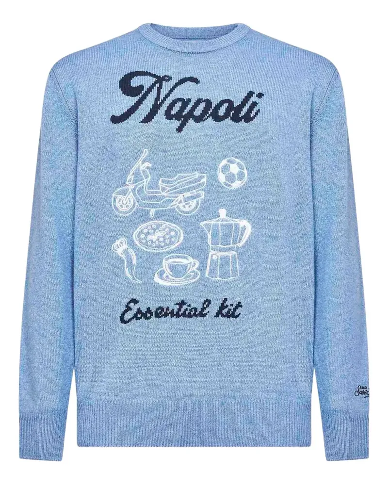 MC2 Saint Barth Pullover mit Artwork-Stickerei - Blau Blau