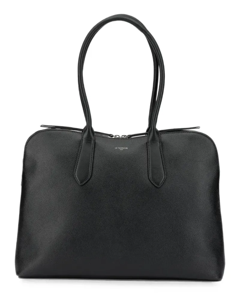 Le Tanneur Handtasche aus gekörntem Leder - Schwarz Schwarz