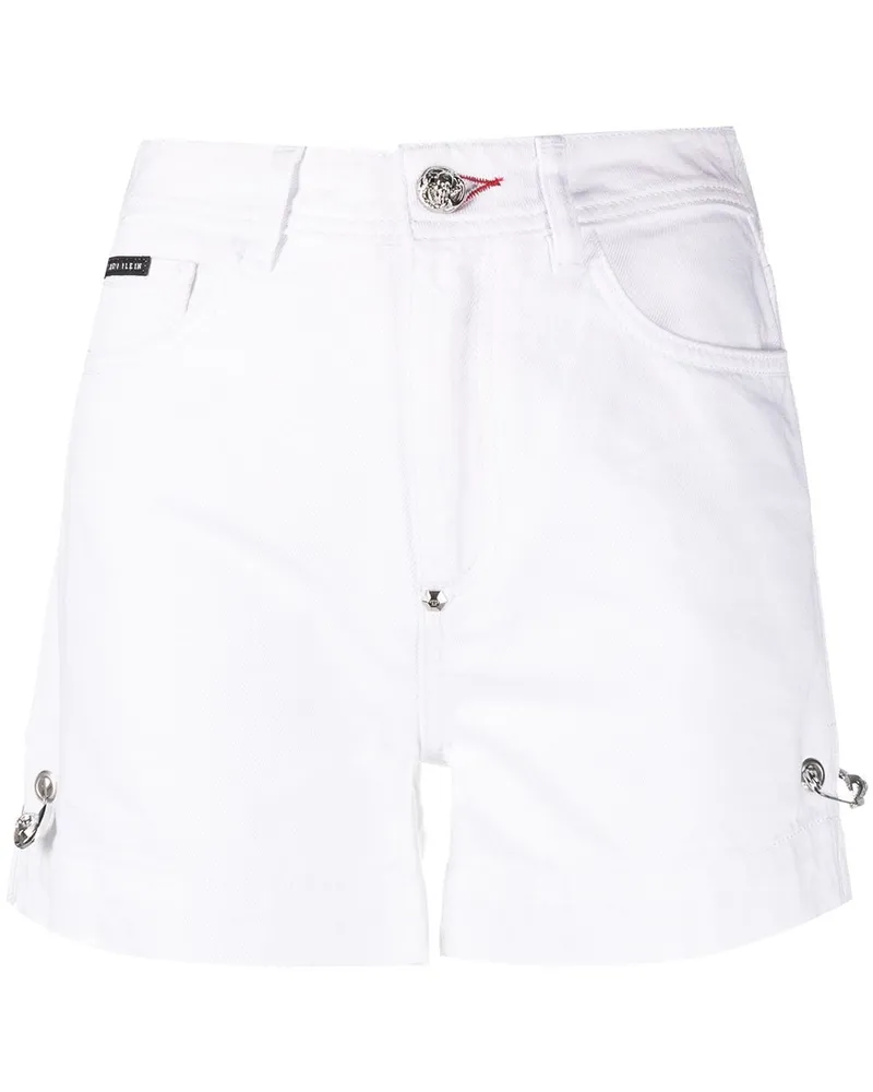 Philipp Plein Shorts mit Sicherheitsnadel - Weiß Weiß