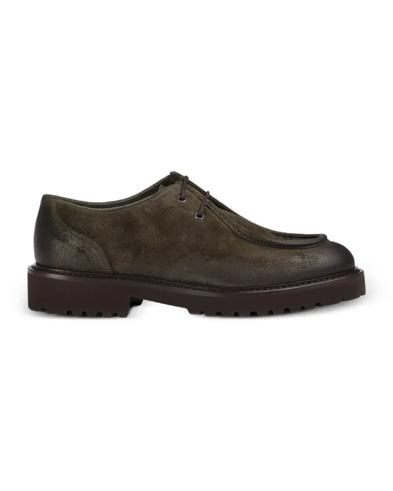 Doucal´s Schnürschuhe aus Wildleder - Grün Grün