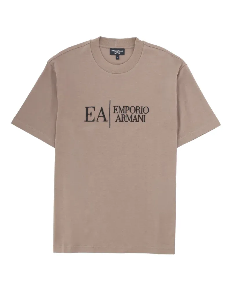 Emporio Armani T-Shirt mit Rundhalsausschnitt - Nude Nude