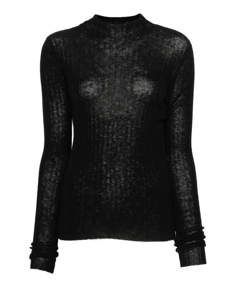 Pinko Gerippter Pullover - Schwarz Schwarz