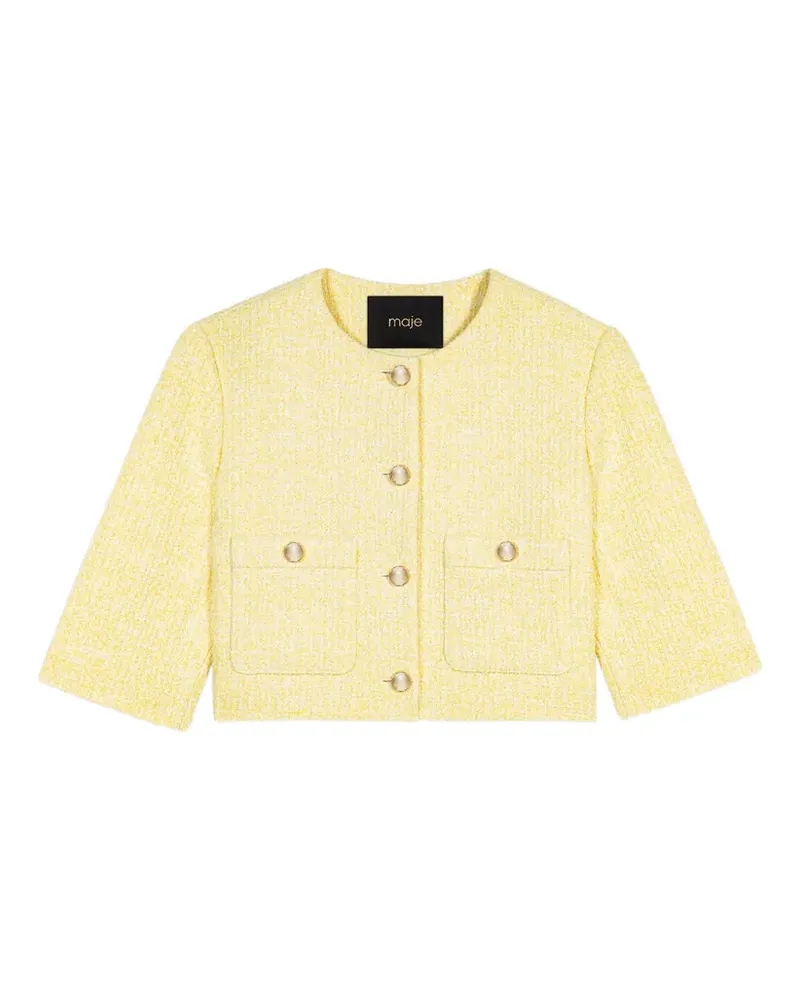 Maje buttoned pocket blazer - Gelb Gelb