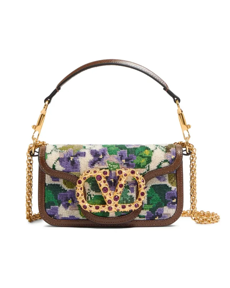 Valentino Garavani Kleine Locò Schultertasche - Grün Grün