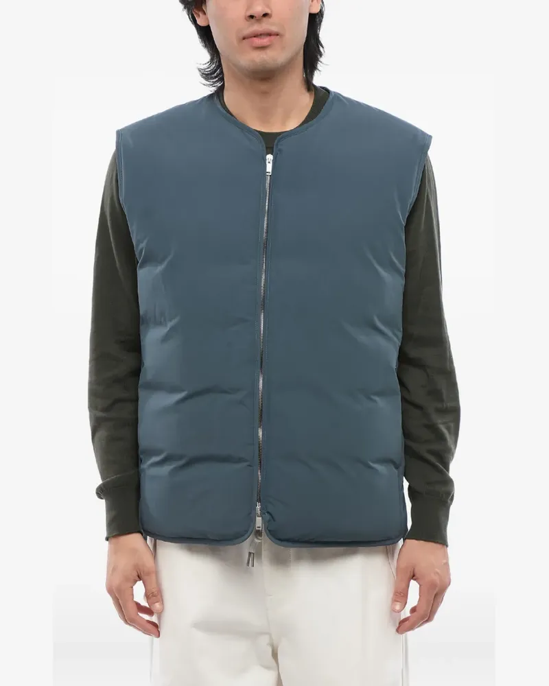 Jil Sander Gesteppte Weste mit Reißverschluss - Blau Blau